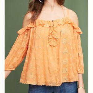 #4- Anthropologie Maryana Open-Shoulder Blouse